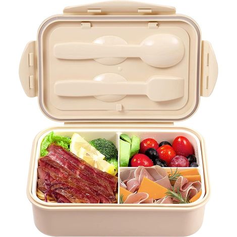 Boîte à lunch 700 ml pour enfant avec cuillère et fourchette, étanche pour école et pique-nique, portable et pratique (1/5)