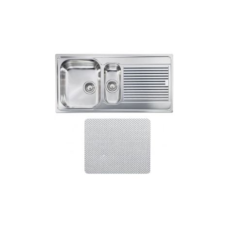 CM 011275SCSSP Zenith Lavello ad incasso 2 vasche Acciaio inox con gocciolatoio a destra colore Acciaio inox (1/5)