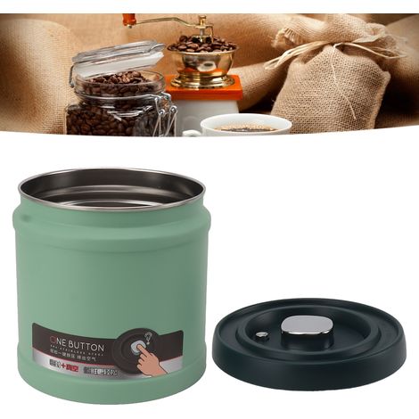 Boîte à café moulu sous vide en acier inoxydable 304 vert menthe, boîte à thé à fermeture hermétique, 1600 ml (1/5)