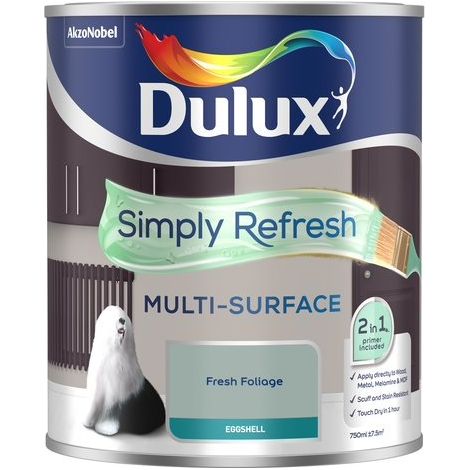 Dulux Simply Refresh Multi-Surface Eggshell Paint - Fresh Foliage - 750ml