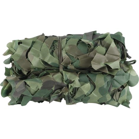 Filet de camouflage militaire extérieur 2x3m, motif feuilles de forêt, pour la chasse, le tir et le camping (1/3)