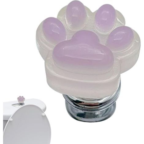 Assist de bouton de toilette mignon, poussoir du bouton de toilette - Outil lumineux de presse de toilette - Accessoires de salle de bain Cat Claw pour les femmes manucures de longs ongles (1/4)