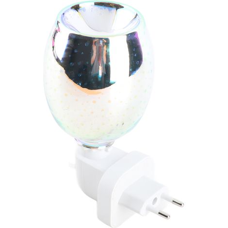 Fonte à Parfum Électrique 3D Plug-in - Lampe Électrique à Essences et Bougies - Fonction Décoration LED Aromatique Smokeless avec Finition Grain de Verre sans BPA pour Maison Bureau Hotel - EU Plug 22