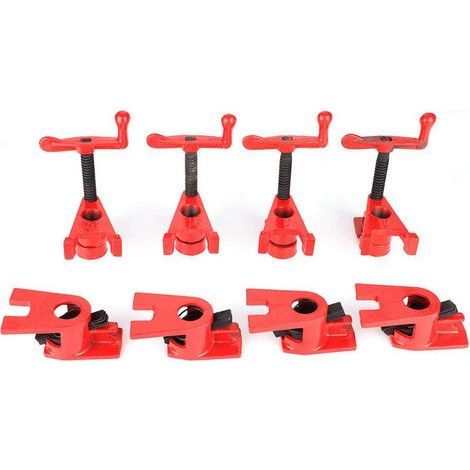 Lot de 4 Colliers de Serrage pour le Travail du Bois, Ensemble de Pinces Bois Serre Joint de Fer Serre-joint Dormant de Menuisier - 26,5 mm