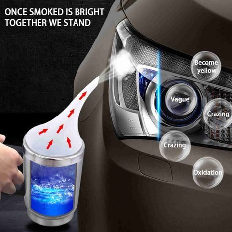 Kit de Rénovation Phares Voiture 100ml - Polissage Professionnel Anti-Jaunissement et Élimination des Rayures (1/4)