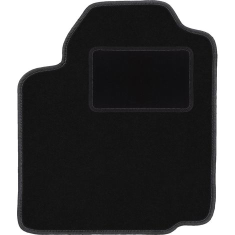 Fahrermatte aus Velours für: Ford Fiesta MK3 Schrägheck (1989–1996), schwarz