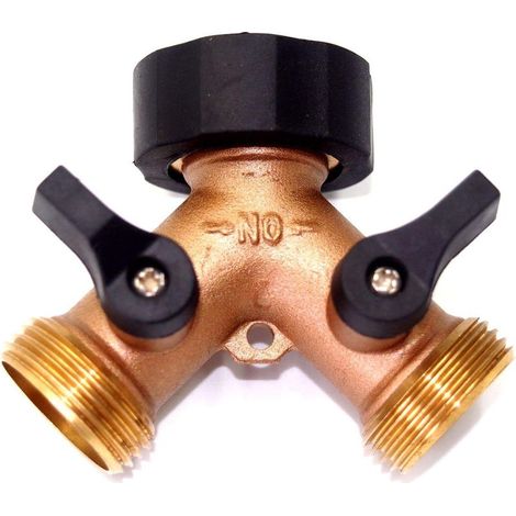 Splitter per tubo a 2 uscite, raccordo distributore per irrigazione, adattatore di prolunga, rubinetto, ugello, selettore a Y per giardino, serra, orto, prato 2 (1/5)