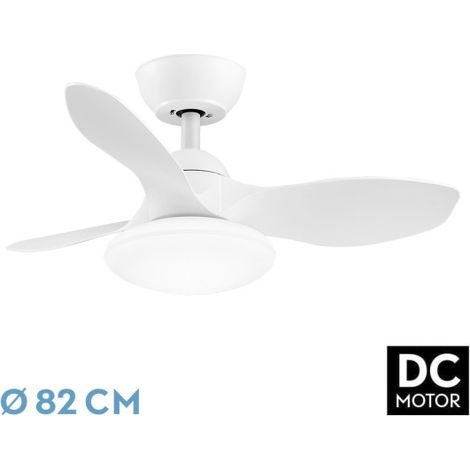 Ventilador de techo LED "Páramo" regulable con control remoto (36W 3CCT 2880lm) IP20 Ø82cm color blanco (1/2)