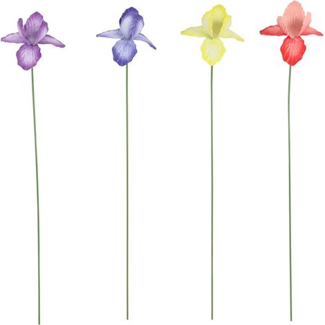 Flamingo Gartenstecker Iris Metall 11,5 x 59 cm mehrfarbig Gartenstecker