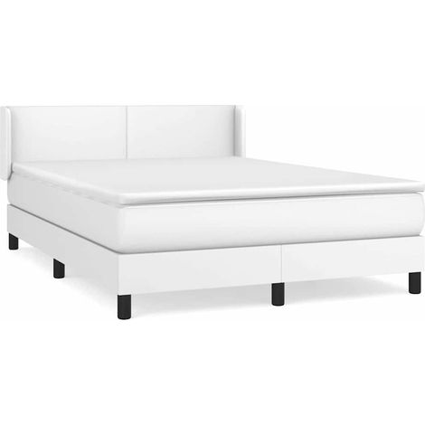 Maison Exclusive - Boxspringbett mit Matratze Weiß 140x200 cm Kun (1/5)