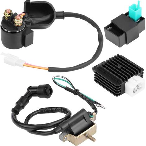 Régulateur Tension Redresseur avec Bobine Allumage CDI, Compatible ATV Quad, Système Électrique Moto (1/5)