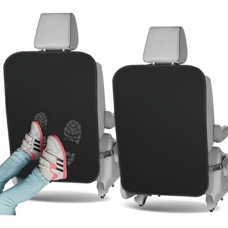 Lot de 2 protections de dossier de voiture, pour enfant, en tissu Oxford imperméable, avec sangle réglable, protection pour sièges avant, facile d'entretien et anti-salissure, pour voiture, SUV, van (1/5)