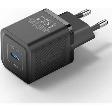 Chargeur Vention USB-C 20W GaN Noir (1/4)