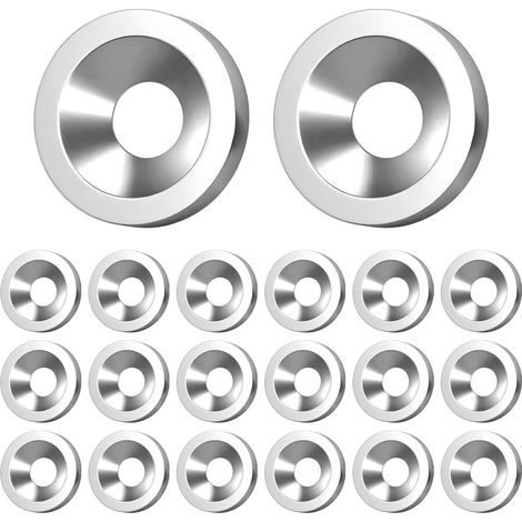 20 arandelas planas de cabeza avellanada, arandelas de copa de acero inoxidable M4 x 14 x 3 mm, para tornillos de cabeza avellanada.