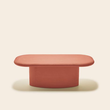 Table basse en Enduit minéral à l'effet béton CALIX (1/4)