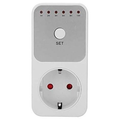 Commutateur de sortie d'alimentation du temporisateur, contrôleur de commutateur de compteur à rebours plug-in 6 types de compteur à rebours avec 1-10 heures, UE 220V (1/4)