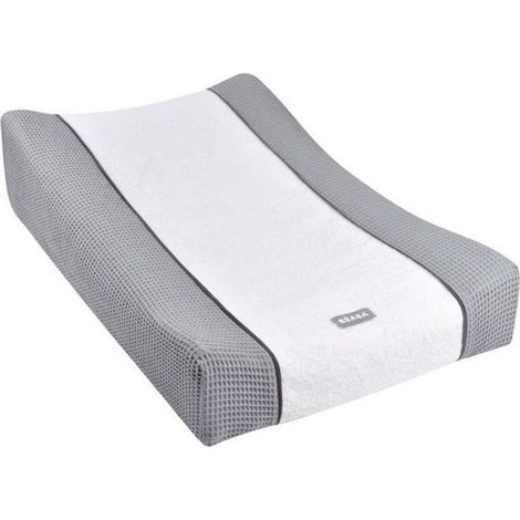 BEABA, Housse pour Matelas a Langer Sofalange, 100% Coton Nid d'abeille, Eponge Moelleuse - Light Mist (1/5)