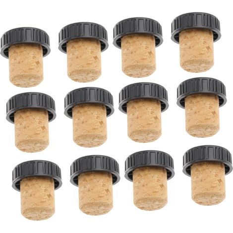 Lot de 12 bouchons liège, étanches, pour bouteille et carafe (1/5)