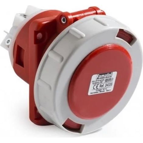 Base inclinada 10° 3P+N+T 63A 400V IP67 Famatel 24335 (1/2)