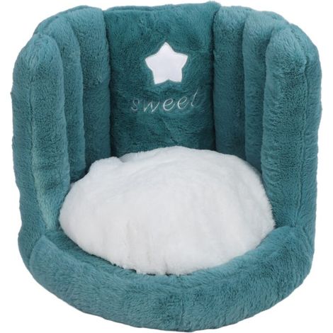 Jeffergarden Chaise de sol avec coussin de soutien du dos, antidérapant, mignon, doux et confortable, en velours, pour enfants de bureau, vert (1/5)