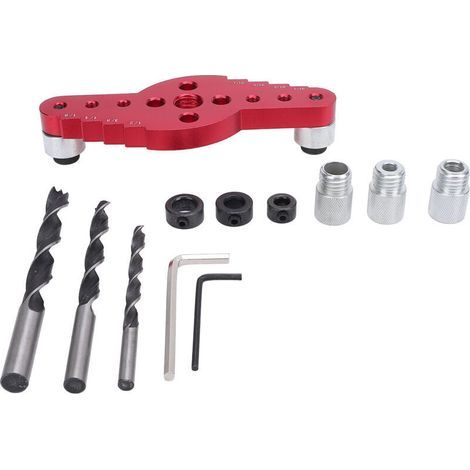 Kit de Gamine en Alliage en Alliage Aluminium Premium pour le Travail du Bois et les étagères Flottantes avec des Morceaux Forage et un Design égocentrique. (1/4)