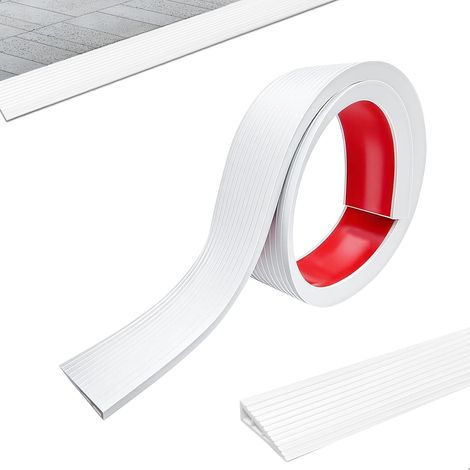 Barre de Seuil Adhesive, Rampe de Seuil de Porte 100 x 6 x 1,5 cm, Rampe pour Fauteuil Roulant en PVC, Surface Antidérapante, Rampe en Caoutchouc, Poussette, Déambulateur ou Scooter Électrique (1/5)