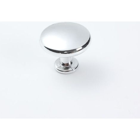 10 pezzi di maniglie solide per ante di armadietti, maniglie a fungo per mobili da bagno e cassetti da cucina, diametro 28 mm, cromo lucido -Crezuo