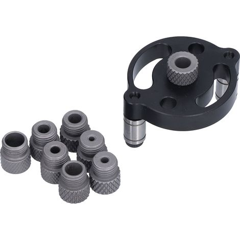 Positionneur de perçage vertical pour chevilles rondes en alliage d'aluminium, avec perforateur et localisateur de trous. (1/5)