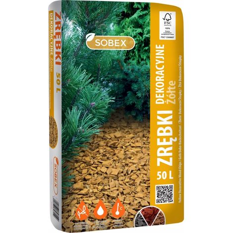 Virutas de madera decorativas amarillas 50L