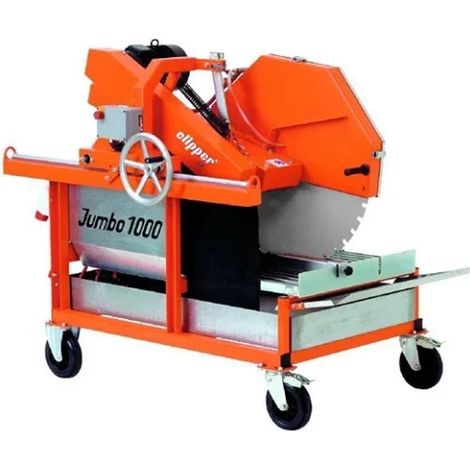 Scie de chantier 900mm – Profondeur de coupe 370mm – Pour béton armé – Moteur électrique 400V – Châssis mobile avec roues – Saint Gobain