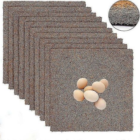 Lot de 10 tapis de nidification réutilisables pour poules pondeuses, 33 x 33 cm (1/4)