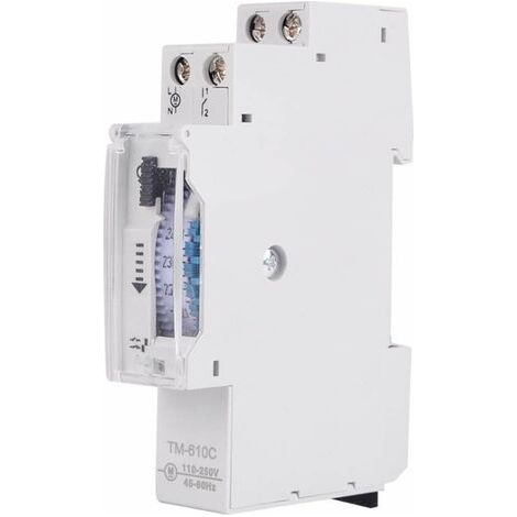 Interrupteur Horaire de Rail Interrupteur de Commande de Synchronisation de Rail DIN Intelligent Relais de Minuterie TM610C 220V pour Réverbère (1/5)