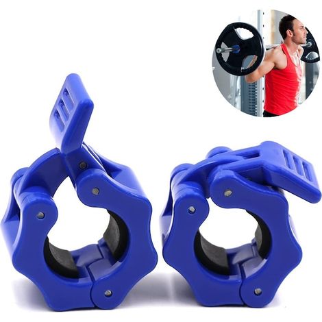 Lot de 2 clips de sécurité pour haltères Cozevdnt, plastique/caoutchouc, 2,5 cm (1/5)