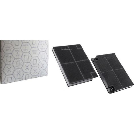 2 FILTRI CAPPA CARBONI + PANNO 50 X 60 FRANKE FABER ELECTROLUX  SMEG BRANDT F 43 (1/4)