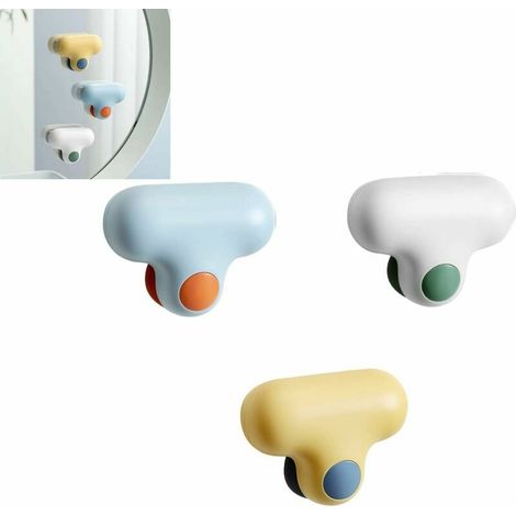 3 Pièces Raclette de Douche,Raclette de Douche Silicone Raclette de Vitre avec Ventouse Silicone sans Perceuse pour Miroir de Salle Douche Fenêtre en Verre (1/5)