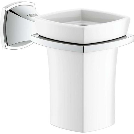 Grohe Grandera support avec rince-bouche en céramique verre, Coloris: chrome - 40626000 (1/2)