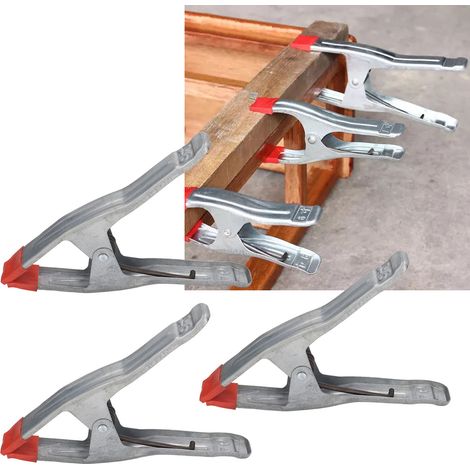 Serre-joint en A de 23 cm (9 pouces) pour le travail du bois, robuste et doté de pinces à ressort pour la fixation de tuyaux d'eau, de planches de bois et de pierres. (1/5)