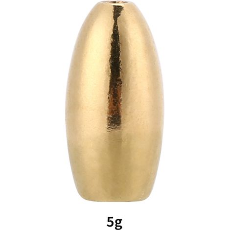 10 Plombs de pêche en cuivre résistant à la corrosion, poids de 5g, accessoires de pêche lot de 10 (1/5)