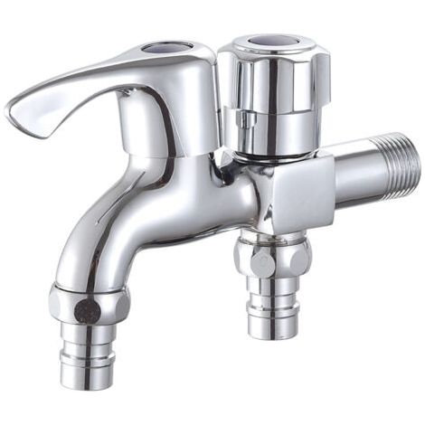 Robinet Cuisine Alliage Mural Robinet pour Machine à Laver Lavabo Jardin (1/5)