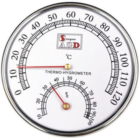 Thermomètre Hygromètre de Salle de Sauna, Mètre Celsius Moniteur pour Ateliers, Piscine, Entrepôts Spa Accessoire de sauna (1/3)