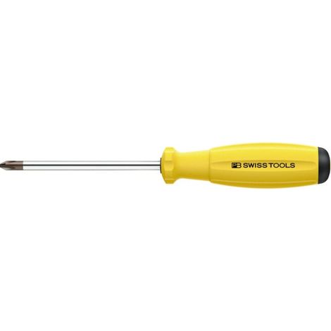 PB Swiss Tools Tournevis pour Phillips, avec manche bimatière SwissGrip ESD, Taille empreinte cruciforme: 1