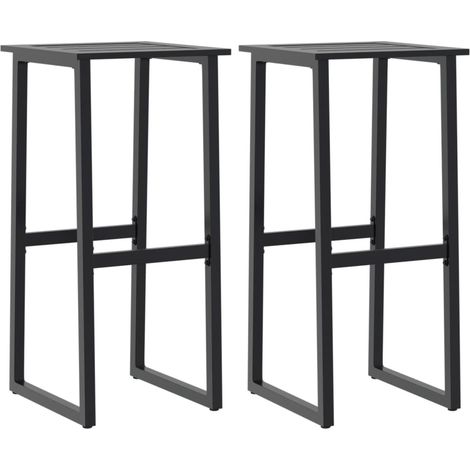 Maison Exclusive - Barhocker 2 Stk. Schwarz 38x38x80 cm Pulverbes