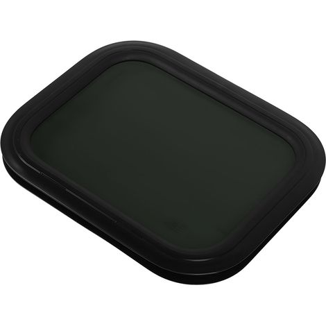 Feststehendes Wohnmobilfenster 500 x 400 mm, schwarze Aluminiumlegierung mit abgerundeten Ecken und Glas, inklusive Befestigungsring, für Wohnwagen/Wohnmobile mit einer Wandstärke von 48–53 mm (1/5)