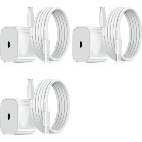 [HT] 3er-Pack Samsung Ladegeräte – Schnellladegerät + 20-W-USB-C-Kabel, Weiß (1/5)