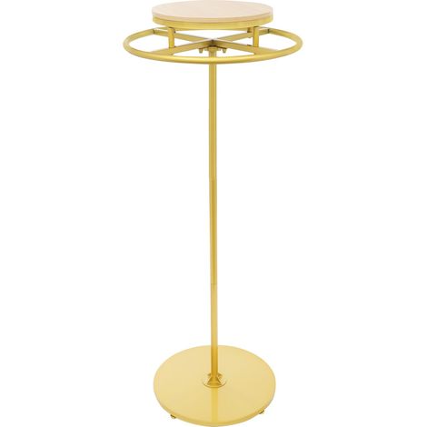 Porte-vêtements rond 140 cm, écran rotatif à 360 °, porte-vêtements rond autonome (doré) (1/5)