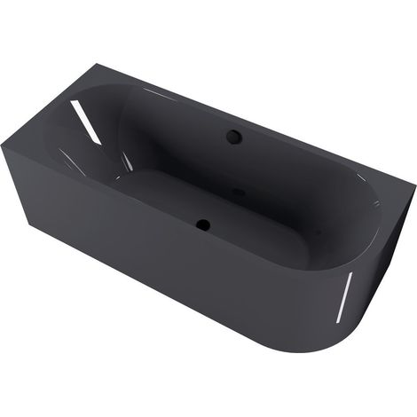 VIVA L MONOLITH Baignoire asymétrique 170x75x60cm, gris (1/4)
