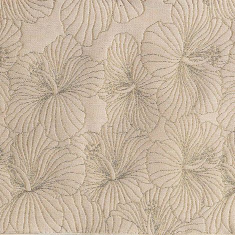 Tissu aux fleurs d'hibiscus Doré 145 cm