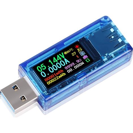 Multimètre de testeur USB 3.0 3.7-30V 0-4A Testeur de courant et de tension numérique USB Compteur Voltmètre Ampèremètre Capacité Alimentation Chargeur Détecteur Version améliorée AT35