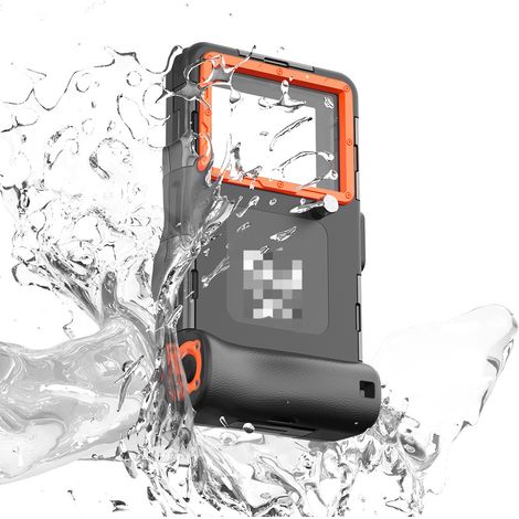 Funda para teléfono con diseño de snorkel subacuático, compatible con 17/16/15/14/13/12 Pro Max/Galaxy S25/S24/S23. Funda impermeable para buceo, ideal para fotos y vídeos bajo el agua. Incluye una fu (1/5)