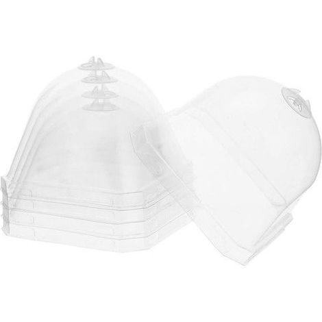 Cloche de jardin - LO-Ron - Lot de 10 pièces - Transparente - Plastique durable - Dimensions 10x10 cm - Évents réglables (1/5)
